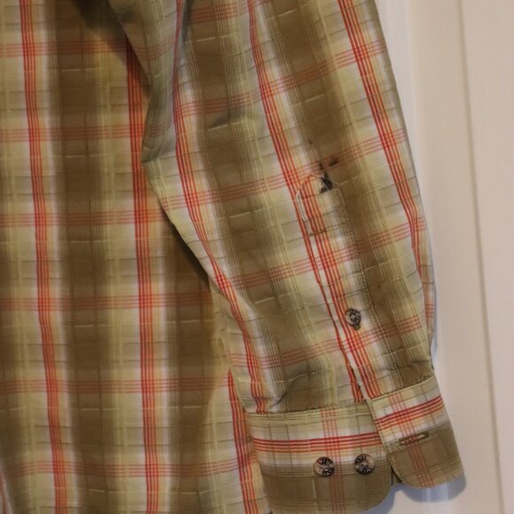 Ariat Men's Plaid Button Down Cotton/Polyester Blend Size Medium - Picture 15 of 16